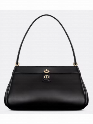 SMALL DIOR KEY BAG Black Box Calfskin M1844O