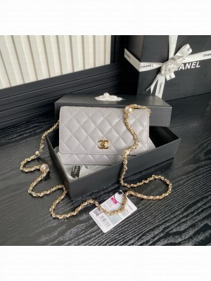 Chanel WALLET ON CHAIN AP4282 gray