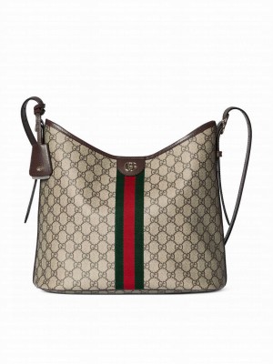 Gucci Ophidia Large Shoulder Bag Dark Coffee