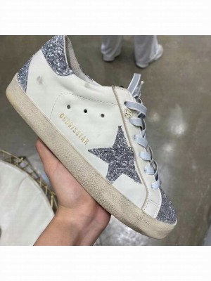 Golden Goose GGDB Calfskin Sneaker White/Silver Sequins Spring/Summer 2021 Collection 13
