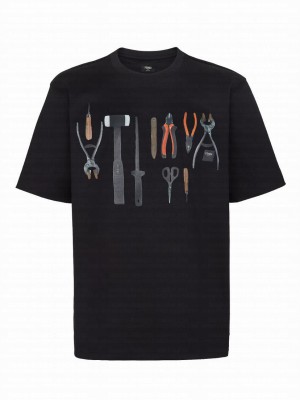 Fendi Women's Cotton T-shirt Black