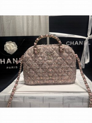 CHANEL SMALL SHOPPING BAG AS5130 Light Pink& Beige & Ecru