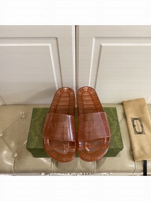 Gucci Unisex Transparent PVC Slide Sandals 010 2021 Collection
