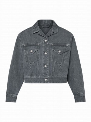 Louis Vuitton Women's Washed Denim Jacket Gray