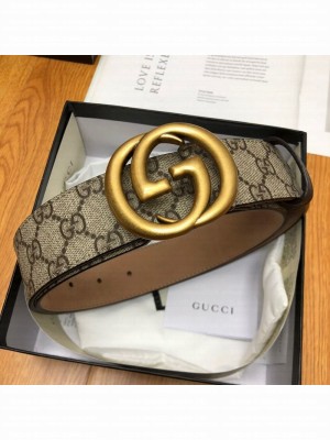 Gucci GG Canvas Belt 38mm with Interlocking G Buckle Beige  Collection