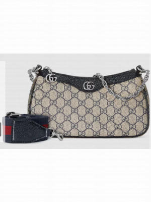 Gucci OPHIDIA GG SMALL HANDBAG 735132 Blue