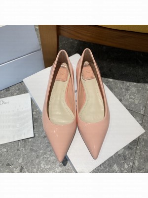 Christian Dior BALLERINA FLAT  Pink Patent Calfskin 2022 Collection