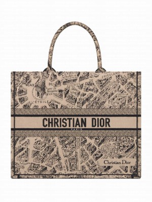 Christian Dior Large Dior Book Tote Apricot