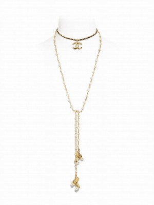 Chanel Women's Necklace ABC629 Golden