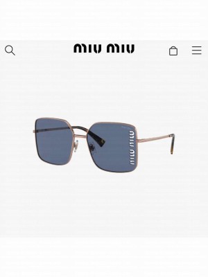 Miu miu Brand Vertical Logo Cut-out On One Lens detachable chain 05