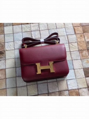 Hermes Constance 18/23 Bag in original Epsom Leather burgundy