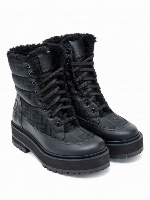 Fendi Women's Signature Biker Boots 8T8245 Black