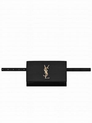 Saint Laurent Kate Belt Bag In Smooth Leather 534395 Black