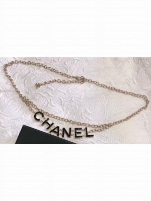 Chanel 'CHANEL' Waist Chain Black/Gold 2018