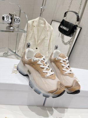 DIOR VIBE SNEAKER Brown Technical Fabric, Mesh and Rubber