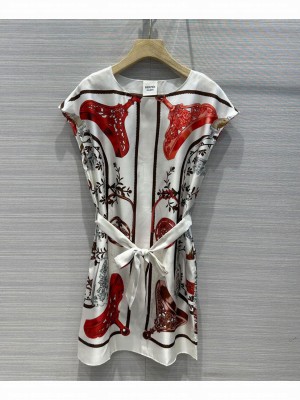 Hermes Women's Silk Dress Red