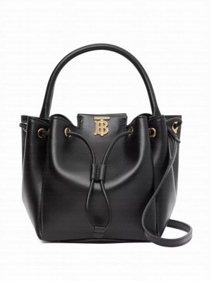 Burberry Monogram Motif Leather Bucket Bag