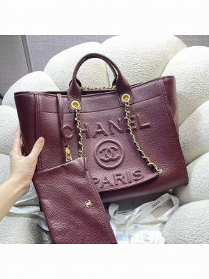 Chanel Original Leather LARGE SHOPPING BAG A66941 Wine