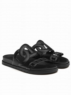 Hermes Unisex Extra Sandal Black