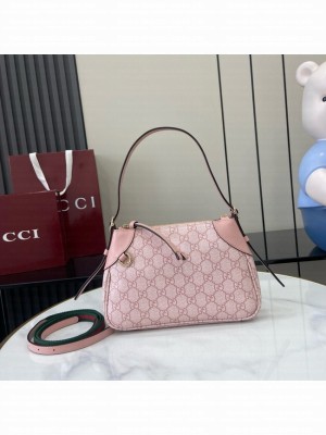 Gucci GG EMBLEM SMALL SHOULDER BAG 815218 pink