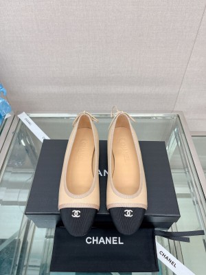 Chanel Calfskin & Grosgrain Ballet Flat with Back Bow 2023 01