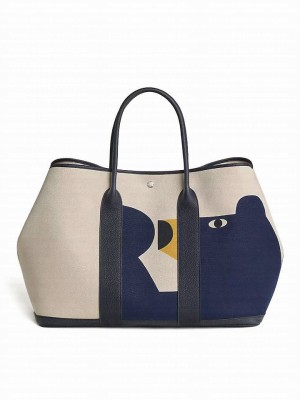 Hermes Garden Party 36 Voyage Bag Dark Blue