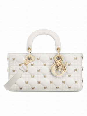 Christian Dior Medium Lady D-Joy Bag Cream