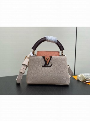 Louis Vuitton Ostrich Capucines BB M11908 Galet& Tan & Chocolate