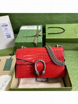 Gucci Dionysus Alligator pattern small shoulder bag 400249 red