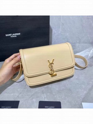 SOLFERINO MEDIUM SATCHEL IN BOX SAINT LAURENT LEATHER Y63435 Beige