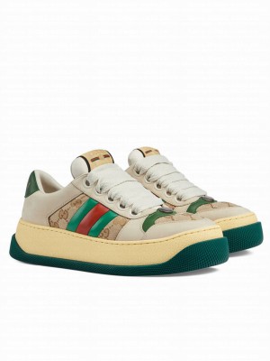 Gucci Unisex Screener Sneaker With Web 777102 Green