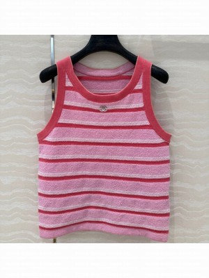 Chanel Striped Vest Pink 2025