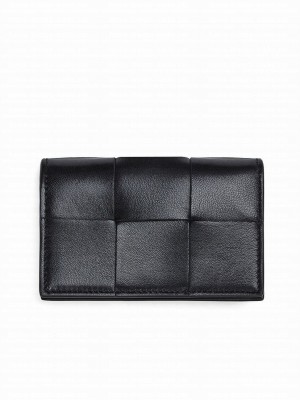 Bottega Veneta Cassette Business Card Case Black