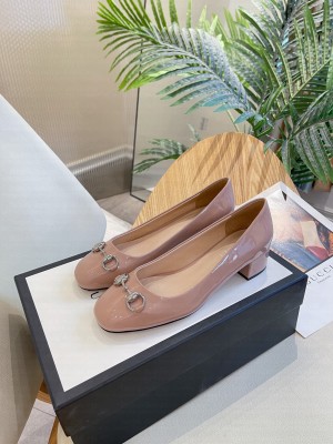 Gucci Women's 3.5cm Low heel ballet Flat with Horsebit Pink