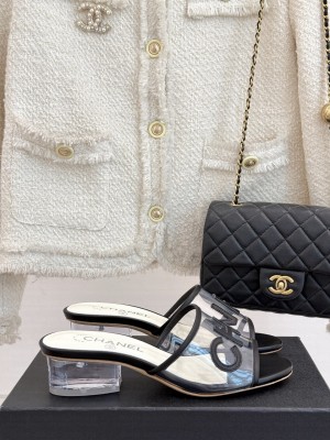 Chanel CC PVC Slide Mule Black 2025