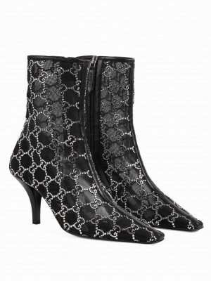 Gucci Women's GG Mid-Heel Boot 750228 Black