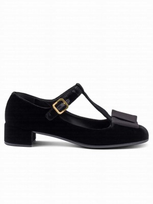 Prada Women's Velvet Pumps 1I818N Black