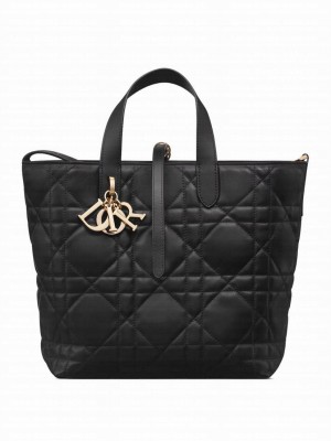 Christian Dior Medium Dior Toujours Vertical Tote Bag Black