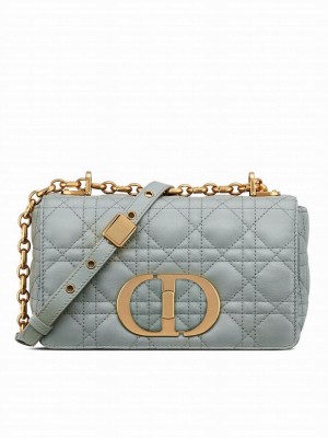 Christian Dior Small Dior Caro Bag Gray