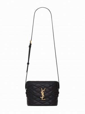 Saint Laurent June Box Bag In Quilted Lambskin Black