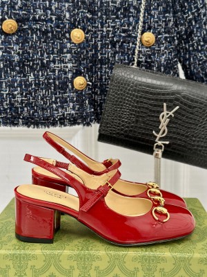 Gucci Horsebit 5cm Red patent leather 801893 Pump 2024