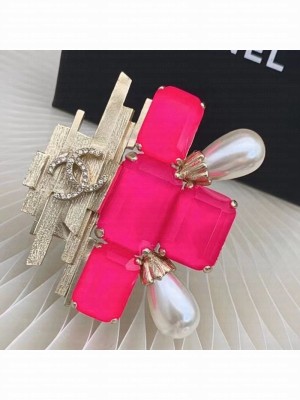 Chanel Crystal Brooch Hot Pink Spring/Summer 2021 Collection