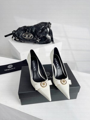 Versace Women's Gianni Ribbon Pumps White