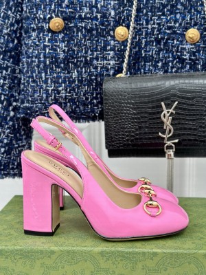 Gucci Horsebit 9.5cm 789190 Slingback Pump 2024 Pink