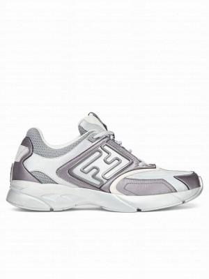 Fendi Unisex Faster Trainers 7E1555 Silver Gray