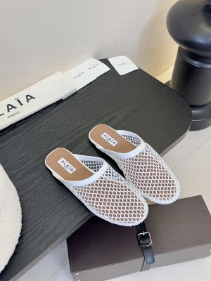 Alaïa MULE IN FISHNET WHITE