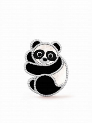 Van Cleef & Arpels Lucky Animals Panda Clip Silver