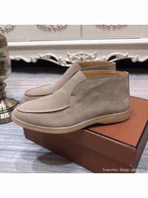 Loro Piana Open Walk Suede Booties