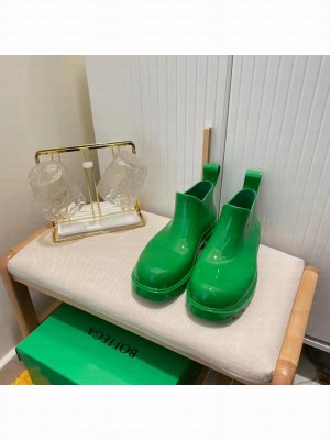 Bottega Veneta Unisex Shine Rubber TPU Ankle Boots Green 2022 Spring/Summer 2022 Collection