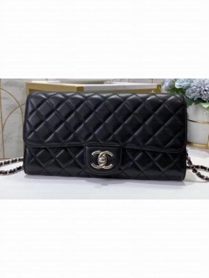 Chanel Clutch with Chain Bag 50041 Lambskin Black